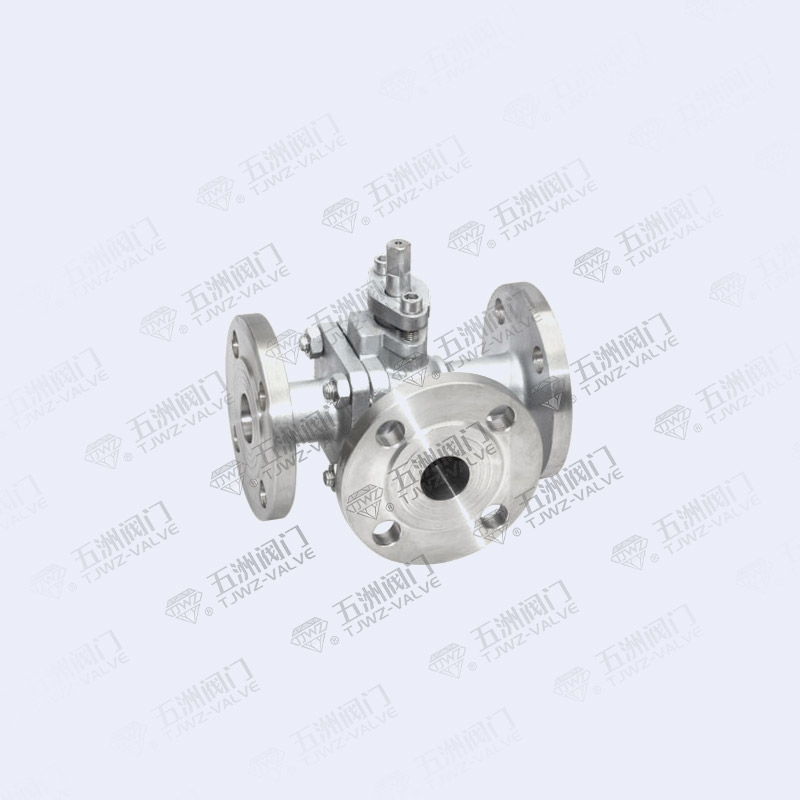 Three-way Flanged Ball Valve